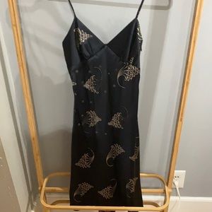 Laundry spaghetti strap slip dress with beading